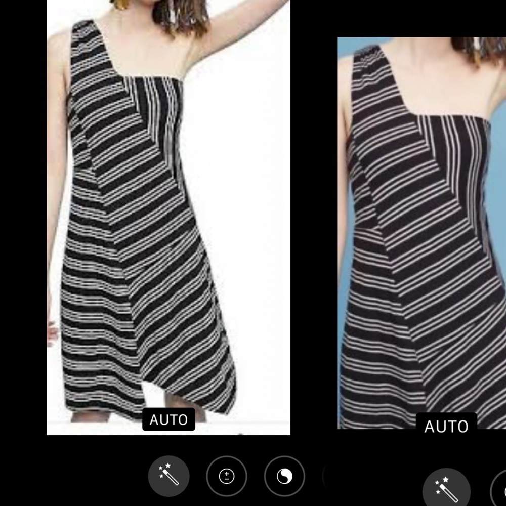 Anthropologie Maeve Black Striped Dress XS NWT - Picture 9 of 9